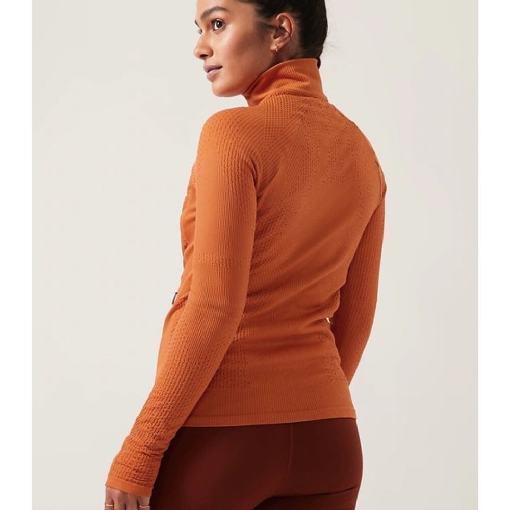 Athleta Flurry Force Insulated PrimaLoft Jacket Small Foliage Orange NWT $169 - Picture 9 of 10